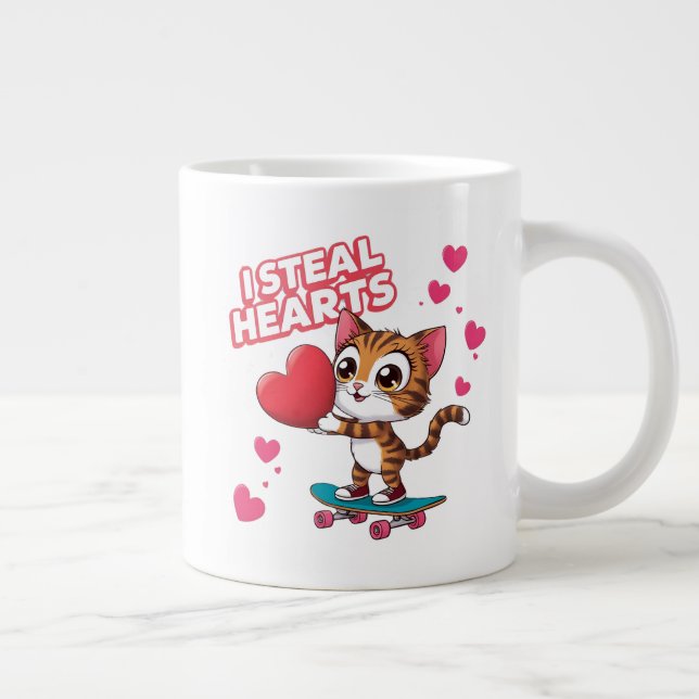 Lustigt Modern "Bli min Valentine" Jumbo Mugg (Höger)
