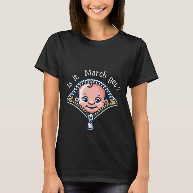 Lustigt Moderskap Anpassningsbar för Gravid i baby T Shirt (Framsida)