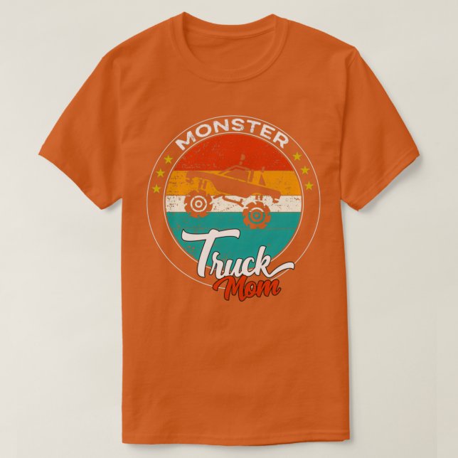Lustigt modersmål på 27 dagar: Monster Lastbil Mam T Shirt (Design framsida)