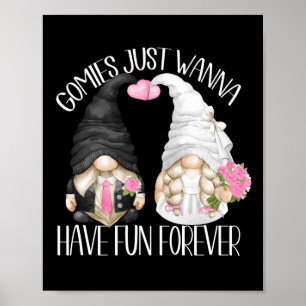 Lustigt Möhippa Pun Cute Gnomies for bride an an a Poster