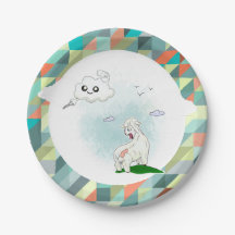 Lustigt moln och får. Grått. Triangulär