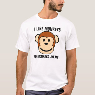 Lustigt Monkey T-shirts, JAG TYCKER OM MONKEYS Tröja