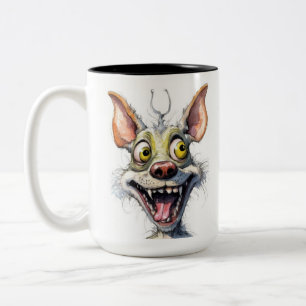 Lustigt monster Hund: Chuckling Chihuahua Två-Tonad Mugg