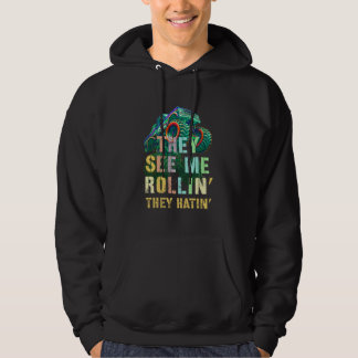 Lustigt Monster Lastbil.. DE SER MIG ROLLIN'Hatin' Hoodie