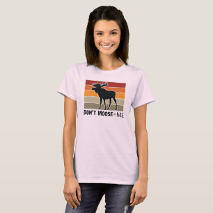 Lustigt Moose med mig Retro T Shirt