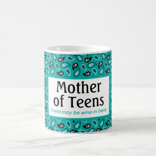 Lustigt Mor i Tonåringar Aqua Paisley Kaffemugg