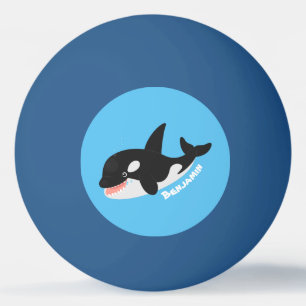 Lustigt mördare Valval eller söt tecknad illustrat Pingisboll