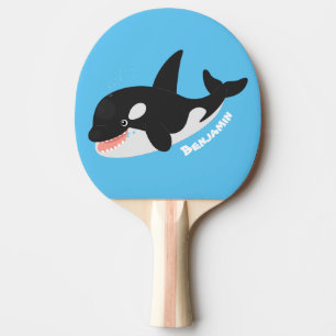 Lustigt mördare Valval eller söt tecknad illustrat Pingisracket