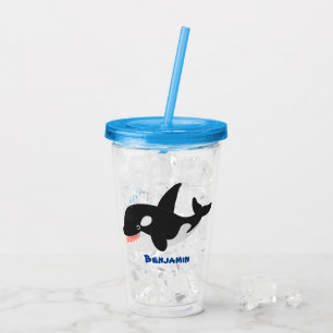 Lustigt mördare Valval eller söt tecknad illustrat Take Away Mugg