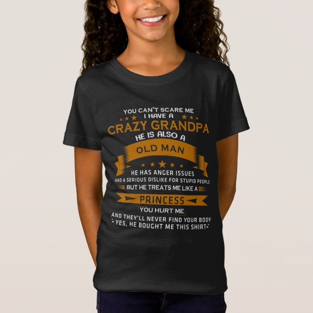lustigt morfar Granddotter ord art T Shirt (Framsida)