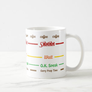 Lustigt morgonkaffe Tala inte Kaffemugg