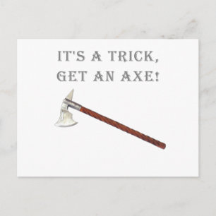 Lustigt Mörkrets armé Trick Ax Movie Humor Vykort