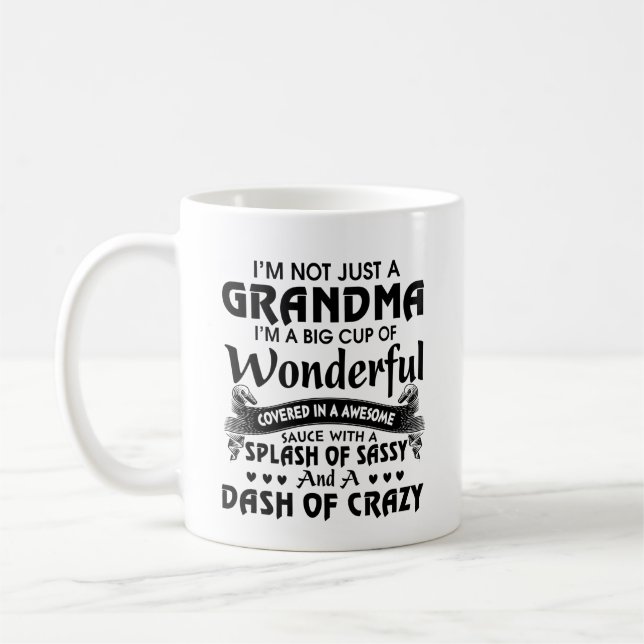 Lustigt Mors dag-gift för underbara mormor Kaffemugg (Vänster)