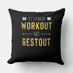 Lustigt motiv citat Det kallas för workout Kudde