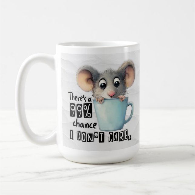 Lustigt Mouse Coffee Mugg - 99% Stryk inte citat (Vänster)