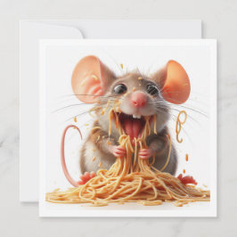 Lustigt Mouse Dinner-inbjudan, Mouse Birthday Inbjudningar