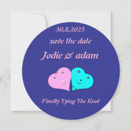 Lustigt mr & Mrs-hjärter Spara Datumet