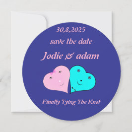 Lustigt mr & Mrs-hjärter Spara Datumet