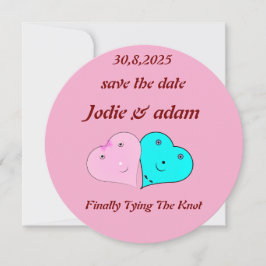 Lustigt mr & Mrs-hjärter Spara Datumet