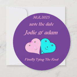 Lustigt mr & Mrs-hjärter Spara Datumet
