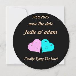 Lustigt mr & Mrs-inbjudan Spara Datumet