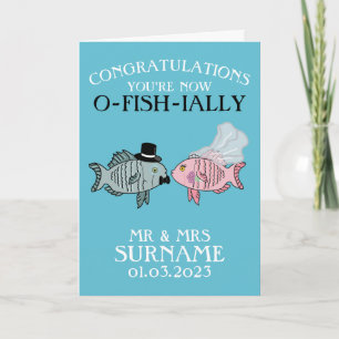 Lustigt MR och Mrs Bröllop Grattiss Card Kort