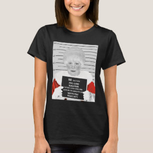 Lustigt Mrs Claus Mugshot Jails arresterad på Kris T Shirt