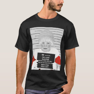 Lustigt Mrs Claus Mugshot Jails arresterad på Kris T Shirt