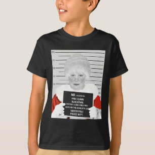 Lustigt Mrs Claus Mugshot Jails arresterad på Kris T Shirt