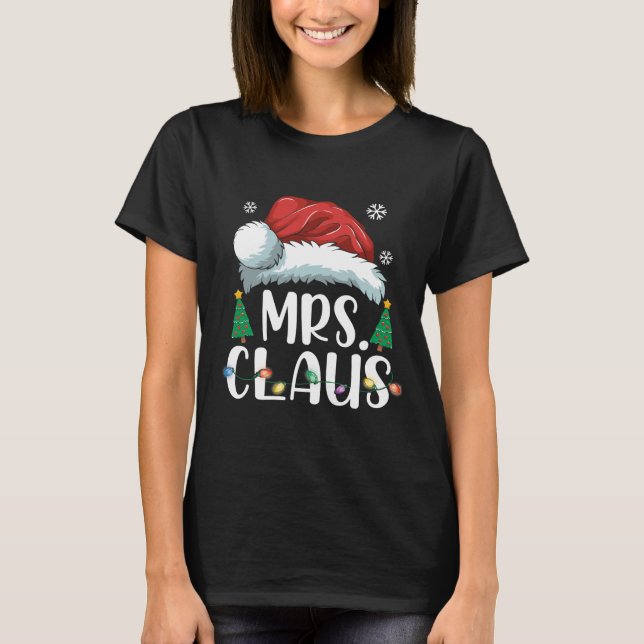 Lustigt mrs Claus Santa T Shirt (Framsida)