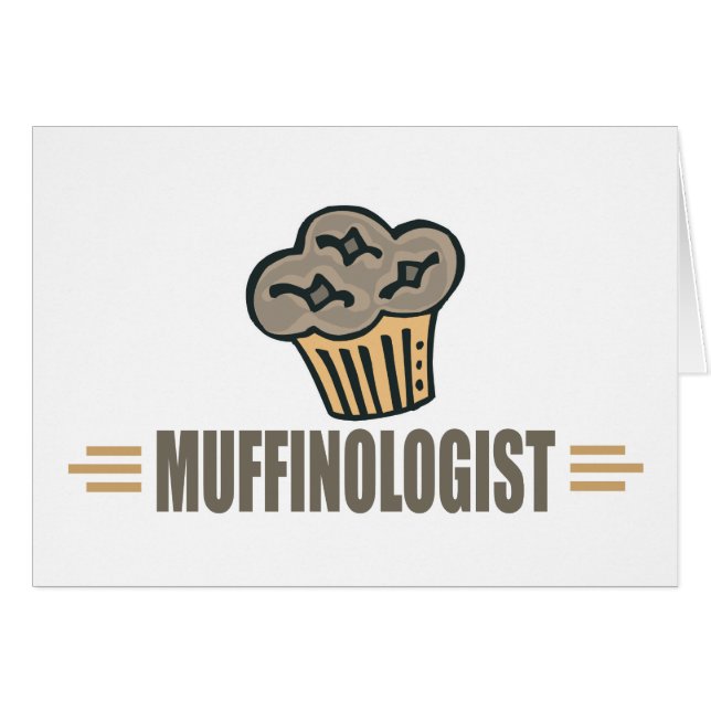 Lustigt muffin hälsningskort (Framsidan Horizontal)