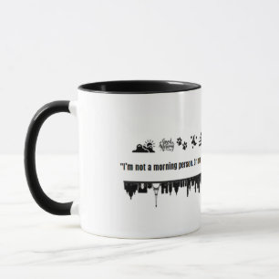 Lustigt mug - inte morgon, eftermiddag eller kväll mugg
