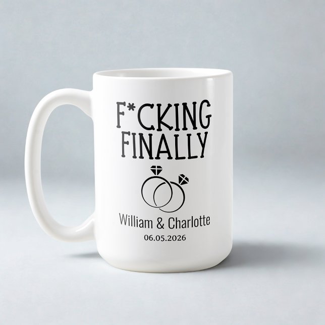 Lustigt mugg-förlovning, förlovning kaffemugg (Skapare uppladdad)