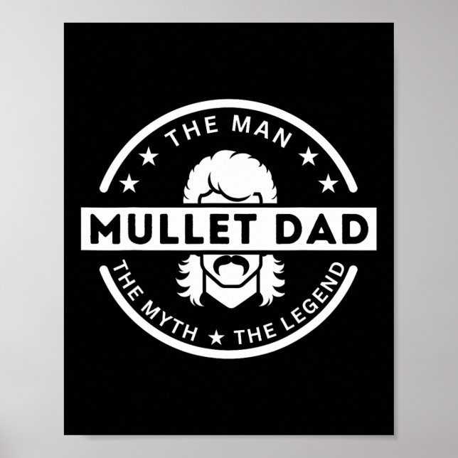 Lustigt Mullet Far som säger människan myten om Le Poster (Framsidan)