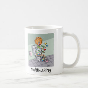 Lustigt multikörningskort och presentationer kaffemugg