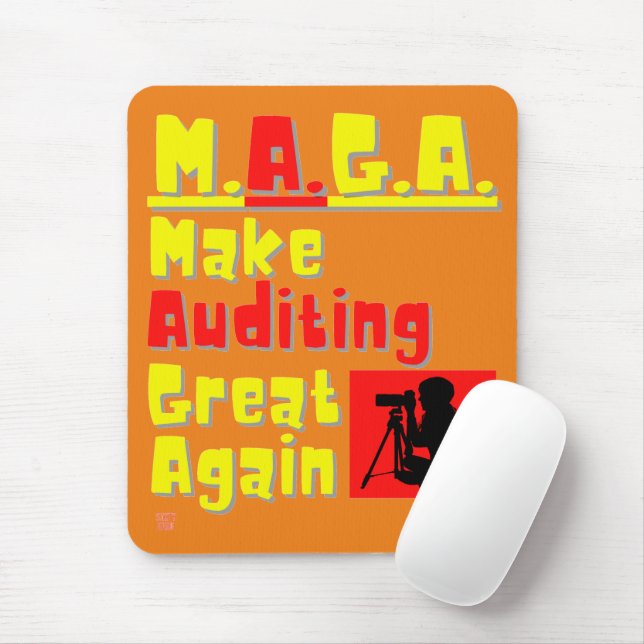 Lustigt musblock "M.A.G.A." Musmatta (Med mus)