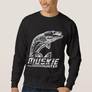 Lustigt Muskellunge Fish Muskie Hunter Musky Fishi Lång Ärmad Tröja