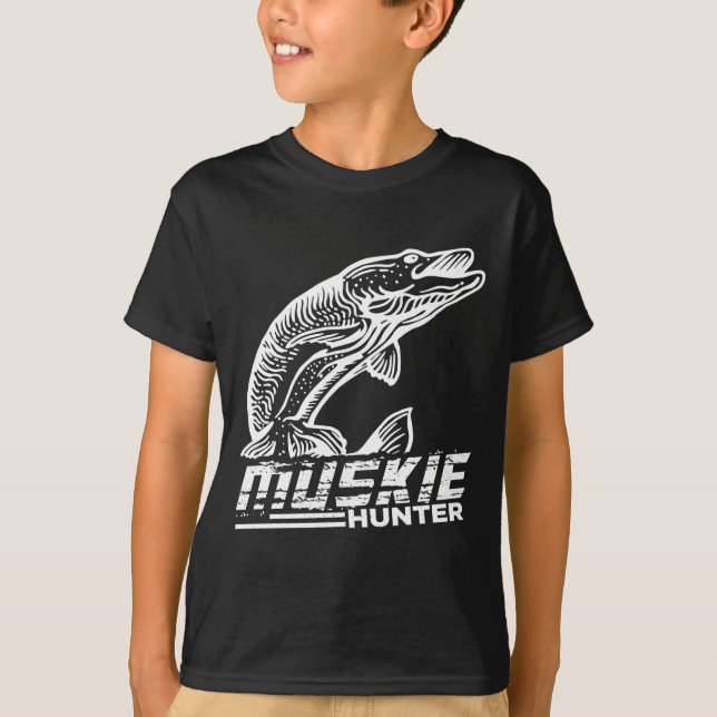 Lustigt Muskellunge Fish Muskie Hunter Musky Fishi T Shirt (Framsida)