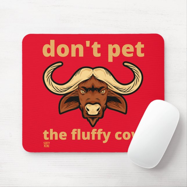 Lustigt musmatta "FLUFFY COW" (Med mus)
