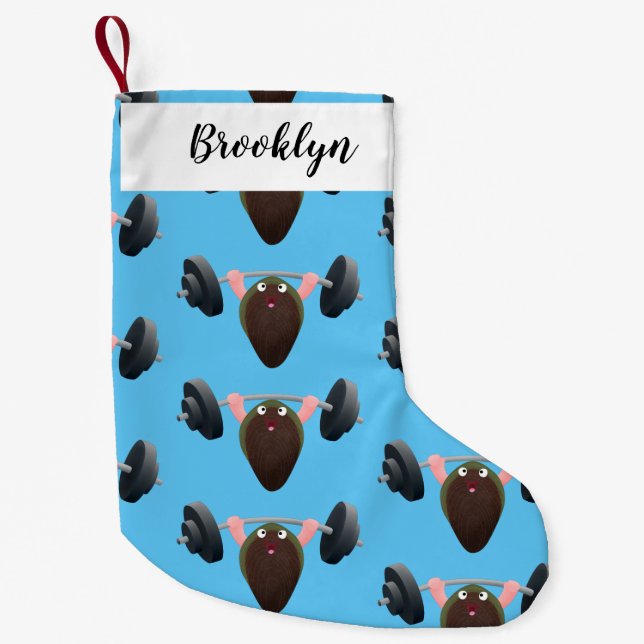 Lustigt mussel som arbetar med illustration av tec liten julstrumpa (Framsidan)