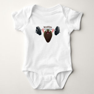 Lustigt mussel som arbetar med illustration av tec t shirt