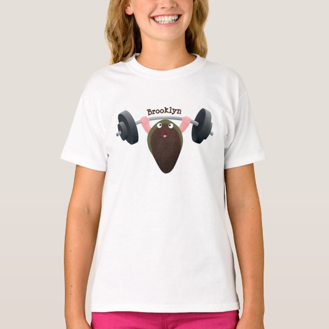 Lustigt mussel som arbetar med illustration av tec t shirt (Framsida)