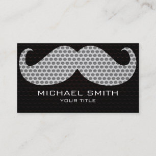 Lustigt Mustache Metall Hål Visitkort