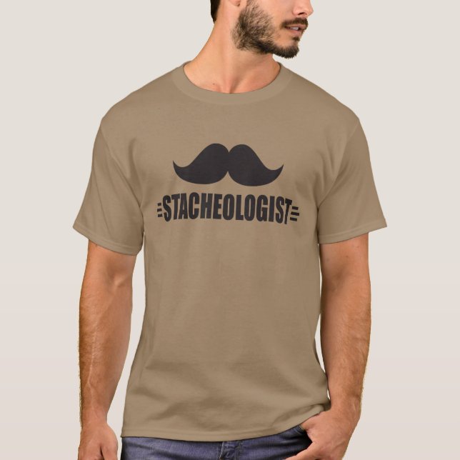 Lustigt mustache t shirt (Framsida)