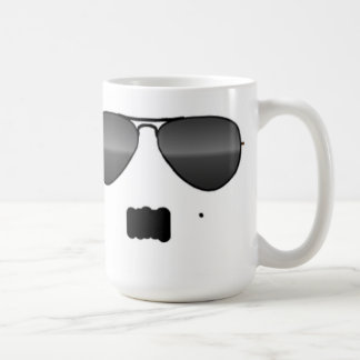 Lustigt mustasch goggles gullgangster kaffemugg