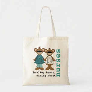Lustigt Nalle Tote bags för sjuksköterska Tygkasse
