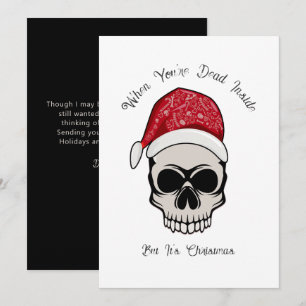 Lustigt när du är Dead Inside Skull Helgdag Card Julkort
