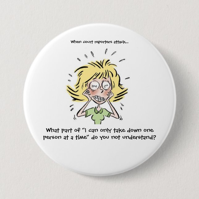 Lustigt när rapportörer från domstolen attackerar knapp (Framsida)