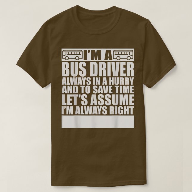 Lustigt närvarande för Hubby Buzzer Busman Motorbu T Shirt (Design framsida)