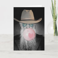 Lustigt nationellt bubbelgum-dagsling Guy Chewing 